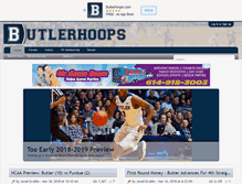 Tablet Screenshot of butlerhoops.com